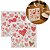 Kit Guardanapo Estampado Corações Branco e Vermelho 40 Folhas 16cm - Tuut - Imagem 1