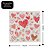 Kit Guardanapo Estampado Corações Branco e Vermelho 40 Folhas 16cm - Tuut - Imagem 4