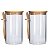 Jogo 2 Potes Vidro Hermético 870ml com Tampa Bambu e Colher Bambu - Tuut - Imagem 1
