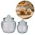Kit 2 Potes Baleiro Vidro Transparente Canelado Tampa Hermética 1400ml e 600ml - Tuut - Imagem 6