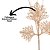 Conjunto 4 Galhos Natalinos Folhagem Decorativa Glitter Rosê 30cm - Magizi - Imagem 4