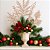 Conjunto 4 Galhos Natalinos Folhagem Decorativa Glitter Rosê 30cm - Magizi - Imagem 2