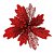 Flor Bico de Papagaio Natal Pick Recort Glitter Vermelho 25cm - Magizi - Imagem 1