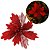 Flor Bico de Papagaio Natal Pick Recort Glitter Vermelho 25cm - Magizi - Imagem 4