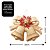 Sino Duplo Natalino Decorado Glitter Dourado, Flor Bico de Papagaio 28cm x 20cm - Magizi - Imagem 5