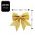 Jogo 2 Laços Tecido Glitter Dourado Natal 13cm - Magizi - Imagem 5