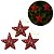 Kit 3 Estrelas Natal Arabesco Vazada Tridimensional Glitter Vermelho 9cm - Magizi - Imagem 3