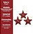 Kit 3 Estrelas Natal Arabesco Vazada Tridimensional Glitter Vermelho 9cm - Magizi - Imagem 6