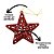 Kit 3 Estrelas Natal Arabesco Vazada Tridimensional Glitter Vermelho 9cm - Magizi - Imagem 5