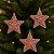 Conjunto 9 Estrelas Tridimensional Glitter Arabesco Natal Rosê Gold 9cm - Magizi - Imagem 2