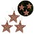 Conjunto 9 Estrelas Tridimensional Glitter Arabesco Natal Rosê Gold 9cm - Magizi - Imagem 3