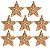 Kit 8 Estrelas Tridimensional Arabesco Bronze Metalizado 10cm - Magizi - Imagem 1