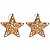 Kit 4 Estrelas Tridimensional Arabesco Bronze Metalizado 10cm - Magizi - Imagem 6