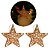 Kit 2 Estrelas Tridimensional Arabesco Bronze Metalizado 10cm - Magizi - Imagem 6
