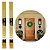 Jogo 2 Suportes Para Guirlanda Metal Dourado Merry Christmas 31cm Encaixe Porta - Magizi - Imagem 1