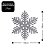 Jogo Floco de Neve Glitter Prata 18cm Enfeite Natalino 6 Peças - Magizi - Imagem 5