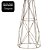 Árvore Cone Aramado Glitter Champanhe Natal Luxo 40cm - Magizi - Imagem 3