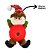 Papai Noel Iluminado LED Pelúcia Pendente Xadrez 24cm - Magizi - Imagem 6