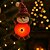 Papai Noel Iluminado LED Pelúcia Pendente Xadrez 24cm - Magizi - Imagem 2