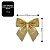 Kit 3 Laços Natalinos Dourado Brilho Suave 10x9cm - Magizi - Imagem 3