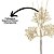 Conjunto 4 Galhos Natalinos Folhagem Decorativa Glitter Champanhe 30cm - Magizi - Imagem 5