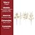 Conjunto 4 Galhos Natalinos Folhagem Decorativa Glitter Champanhe 30cm - Magizi - Imagem 6