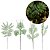 Conjunto 4 Galhos Natalinos Folhagem Decorativa Glitter Verde 30cm - Magizi - Imagem 5