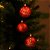 Kit 3 Bolas Natal Vermelho Fosco Decoradas Mensagens Dourado 8cm - Magizi - Imagem 2