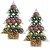 Super Kit 68 Bolas Natal Verde e Rosê Texturas 3cm na Caixa Pinheiro Decor - Magizi - Imagem 1