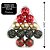 Kit 12 Bolas Natal Texturas Arabesco Luxo Vermelho, Dourado e Verde 6cm na Caixa Pinheiro - Magizi - Imagem 5