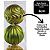 Kit 3 Bolas Natal Verde com Dourado Ouro Textura Luxo Glitter e Lantajoulas 8cm - Magizi - Imagem 4