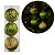 Kit 3 Bolas Natal Verde com Dourado Ouro Textura Luxo Glitter e Lantajoulas 8cm - Magizi - Imagem 3