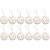 Jogo 12 Bolas de Natal Max Glitter Branco Prime 4cm na Caixa - Magizi - Imagem 1