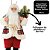 Papai Noel Decorativo Xadrez Vermelho Gorro Guizo 25cm - Magizi - Imagem 3