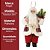 Papai Noel Decorativo Xadrez Vermelho Gorro Guizo 25cm - Magizi - Imagem 7
