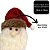 Kit 3 Pelúcias Carinha Papai Noel Scotch Pendente Gorro Crochê 13cm - Magizi - Imagem 3