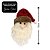 Carinha Papai Noel Pelúcia Scotch Pendente Gorro Crochê 13cm - Magizi - Imagem 4