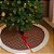 Saia Para Árvore de Natal Tecido Xadrez Luxo Borda Pelúcia Branco 90cm - Magizi - Imagem 2