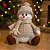 Boneco de Neve Alpino Sentado Com Cachecol Pelúcia Natal 30cm - Magizi - Imagem 2