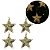 Kit 4 Estrelas Natal Tridimensional Arabesco Lisa Dourada 11cm - Magizi - Imagem 5