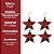 Kit 4 Estrelas Tridimensional Arabesco Vermelha Lisa Brilho 11cm - Magizi - Imagem 5