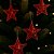 Kit 4 Estrelas Tridimensional Arabesco Vermelha Lisa Brilho 11cm - Magizi - Imagem 2