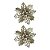 Jogo 4 Flores Bico de Papagaio Champanhe Natal Pick Glitter 9cm com Presilha - Magizi - Imagem 5