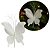 Kit 3 Borboletas Pick Natal Branca Full Glitter Luxo 23cm - Magizi - Imagem 4