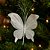 Borboleta Pick Natal Branca Full Glitter Luxo 23cm - Magizi - Imagem 2