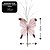 Kit 3 Borboletas Pick Natal Rosê Full Glitter Luxo 23cm - Magizi - Imagem 6