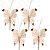 Kit 4 Borboletas Pick Natal Champanhe Full Glitter Luxo 23cm - Magizi - Imagem 1
