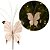 Kit 4 Borboletas Pick Natal Champanhe Full Glitter Luxo 23cm - Magizi - Imagem 4