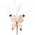 Borboleta Pick Natal Champanhe Full Glitter Luxo 23cm - Magizi - Imagem 1