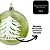 Jogo 2 Bolas Natal Verde Decorada Translúcida Pinheiro Nevado 10cm - Magizi - Imagem 4